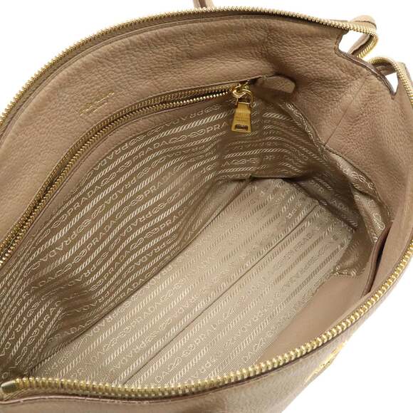 PRADA Cream Leather Shoulder Bag - Picture 7 of 10